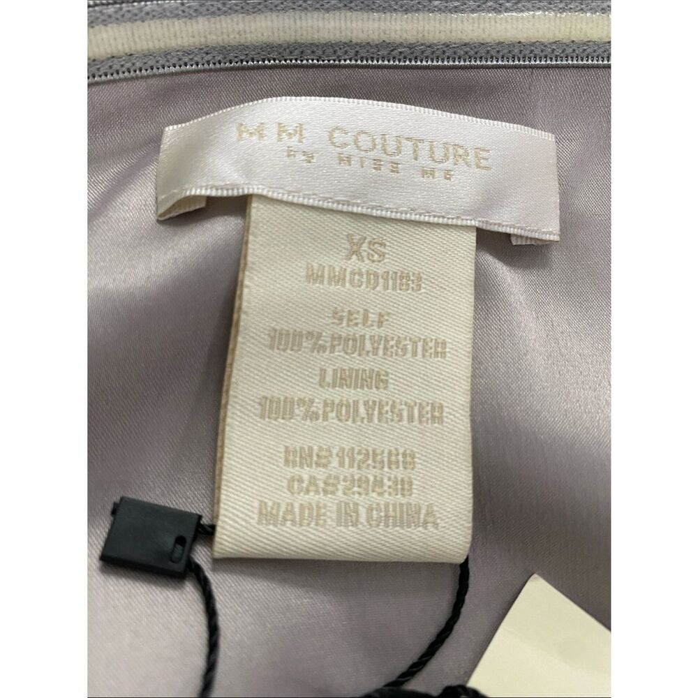 MM Couture One-Shoulder Pleated Chiffon Dress in Mauve Size XS - Picture 9 of 11